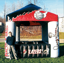 Inflatable Sports Radio Booth Advertising Promotions Sample Kiosk
